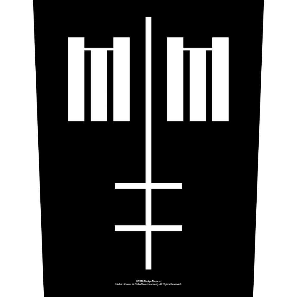 Marilyn Manson - Cross Logo Rugpatch - Zwart